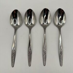 Utica Stainless - Satin Rose - 7‎ 3/8" Teaspoon Set of 4 USA Replacement